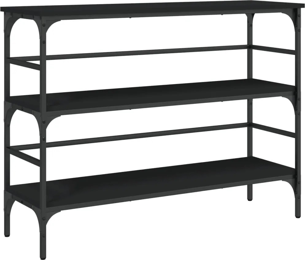vidaXL fekete szerelt fa tálalóasztal 100x32x75 cm