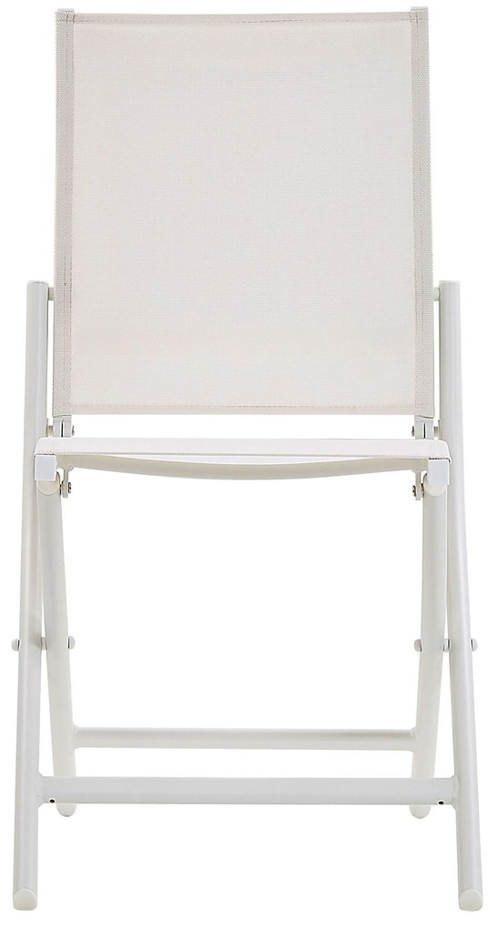 Fehér Kétszemélyes Összecsukható Alumínium Balkon Szett CAORLE Beliani