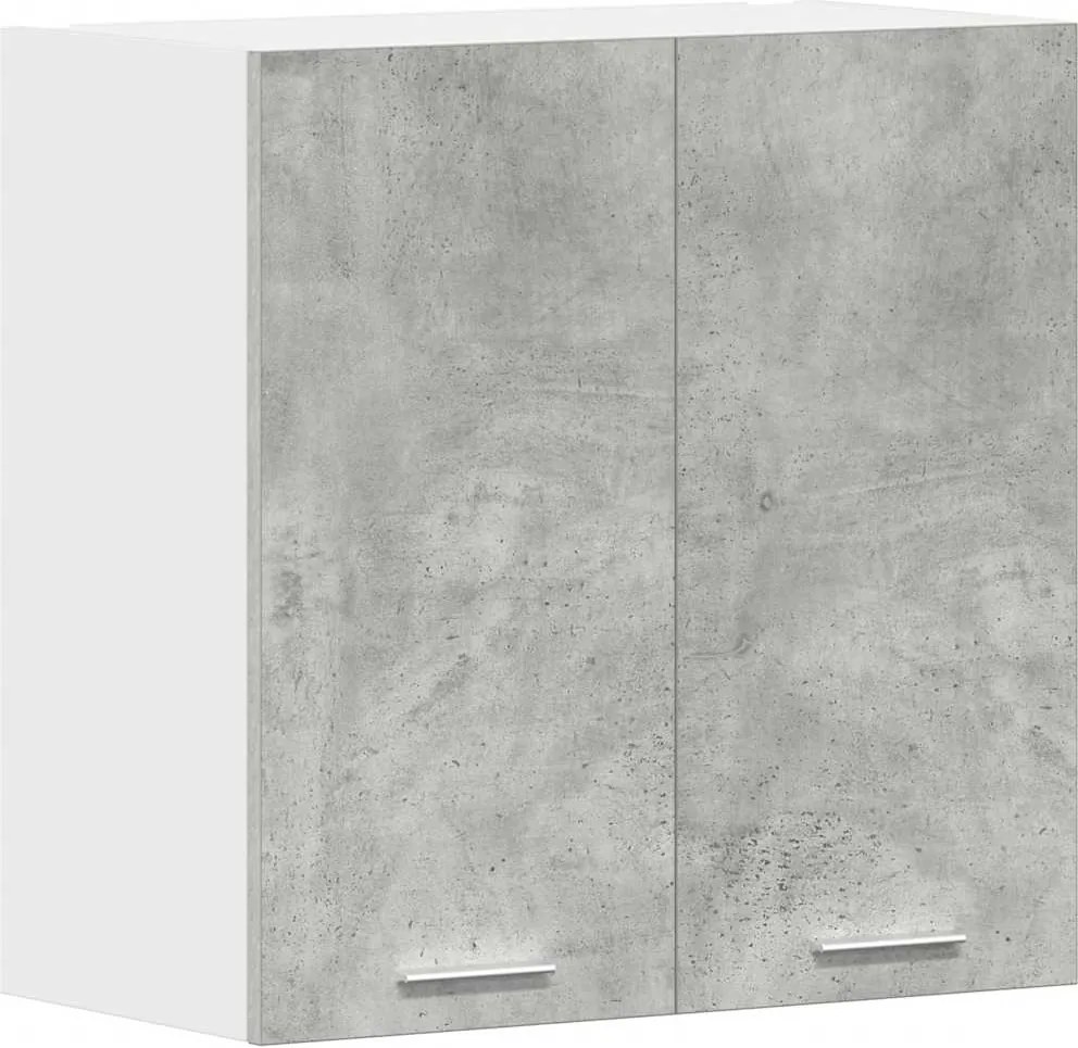 vidaXL betonszürke szerelt fa konyhai fali szekrény 60x31x60 cm