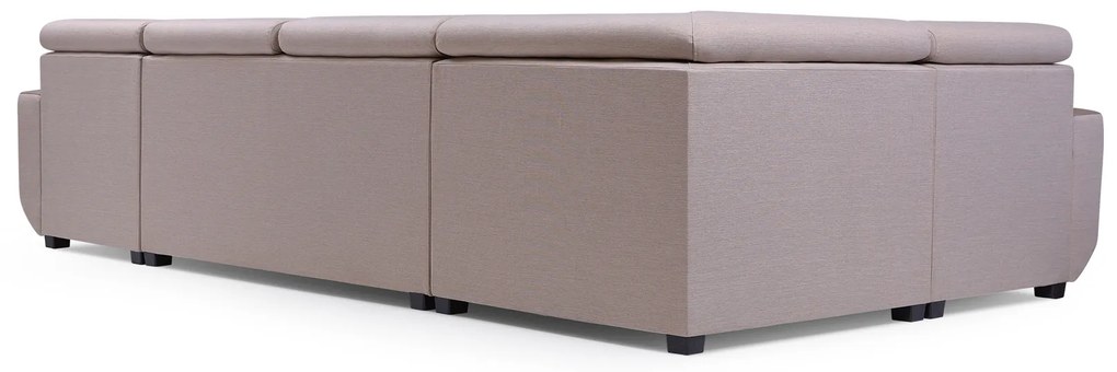 Sarokkanapé Istar U (sötétszürke + fehér) (B). 630094