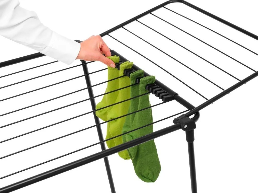 Matt fekete ruhaszárító 18 m HangOn Too – Brabantia