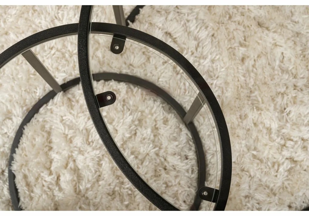 Aurum Black dohányzóasztal szett 60 cm, 2 db