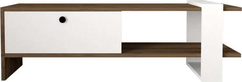 Gaye nappali bútorszett, dió-fehér, 120 cm