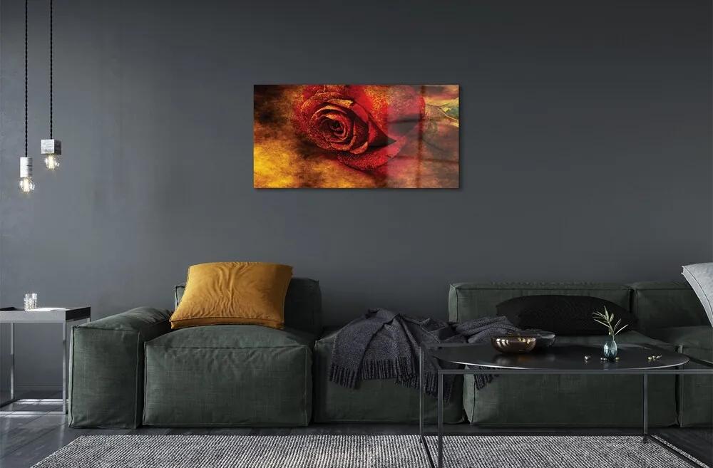 Üvegképek rózsa kép 120x60cm