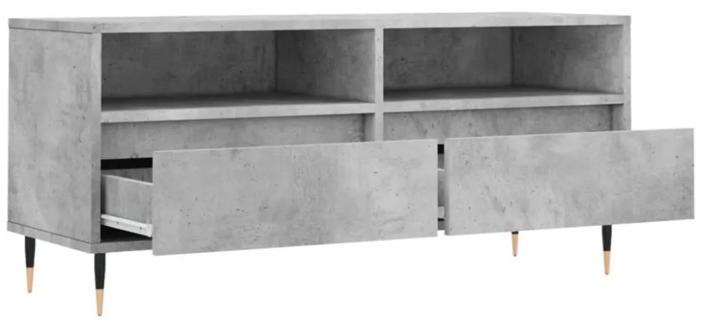 betonszürke szerelt fa TV-szekrény 100x34,5x44,5 cm