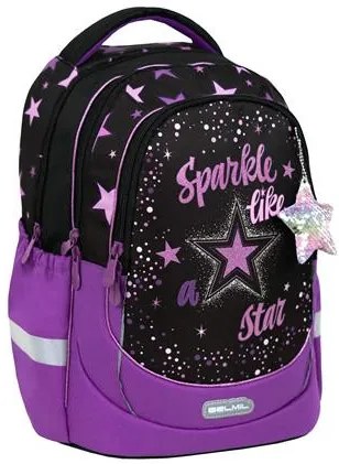 Iskolatáska, cipzáras, BELMIL Leisure Plus Sparkle like a Star, csillagok (BL3388722L)