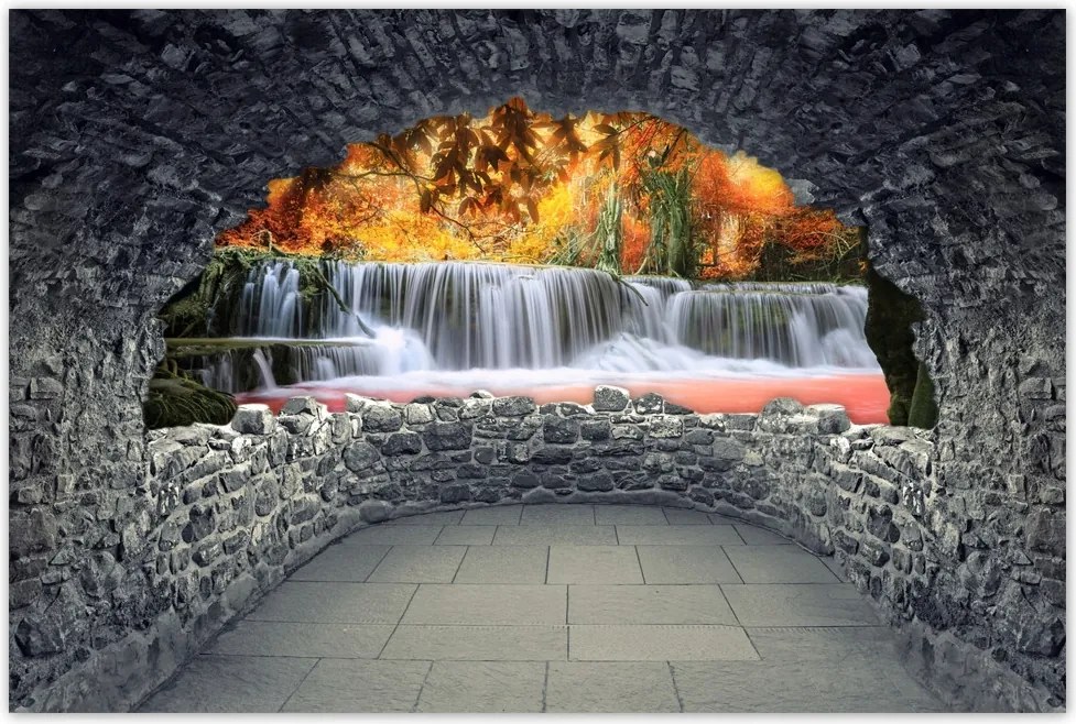 Poszterek 60x40 Narancssárga vízesés