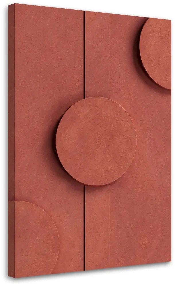 Gario Vászonkép Geometriai dombormű piros Méret: 60 x 90 cm