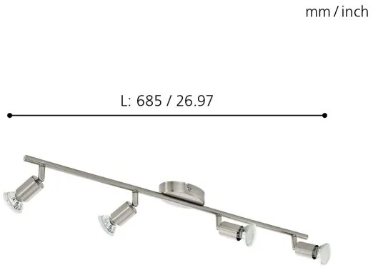 Eglo 92598 - LED Spotlámpa BUZZ 4xGU10-LED/2,8W/230V