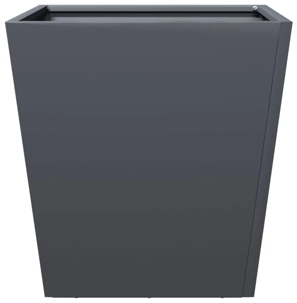 antracitszürke acél kerti növénytartó 40 x 40 x 40 cm