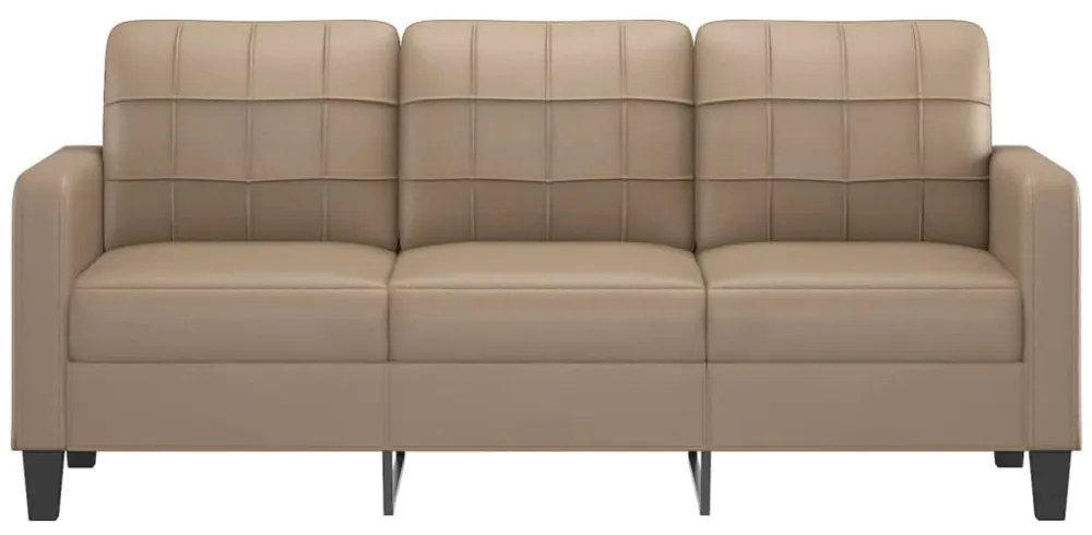 3 személyes cappuccino színű műbőr kanapé 180 cm