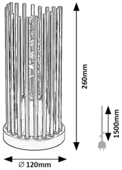 Rabalux 74021 - Asztali lámpa ROXAS 1xE27/40W/230V