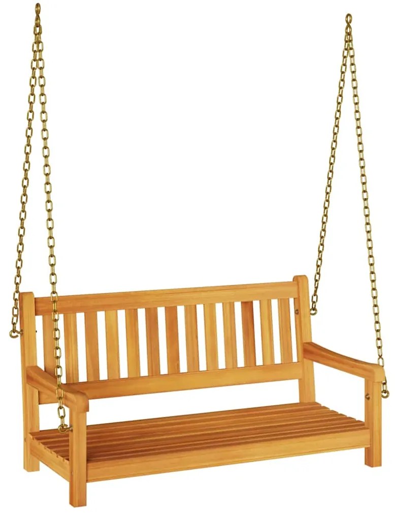 vidaXL Kerti hinta pad Barna 119 x 35 x 47 cm Tömör akácfa