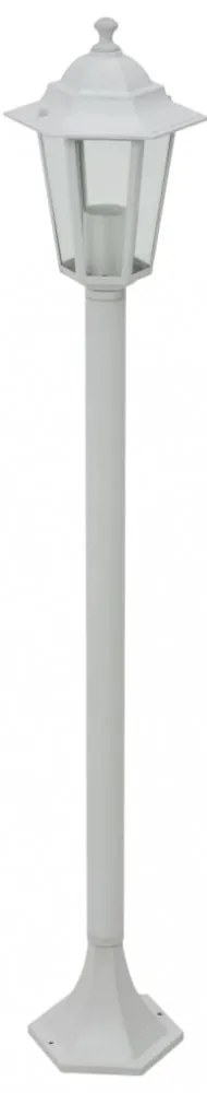6 db fehér alumínium kerti állólámpa, E27, 110 cm