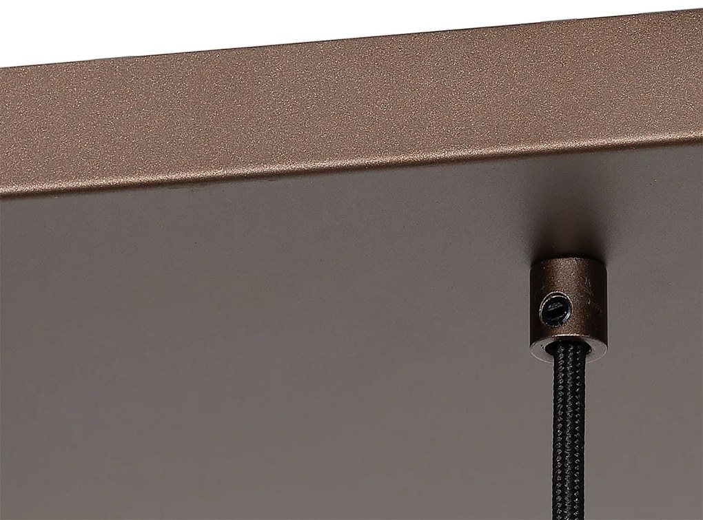 Art Deco lógólámpa sötét bronz színű borostyánüveggel 8 lámpás - Sandra