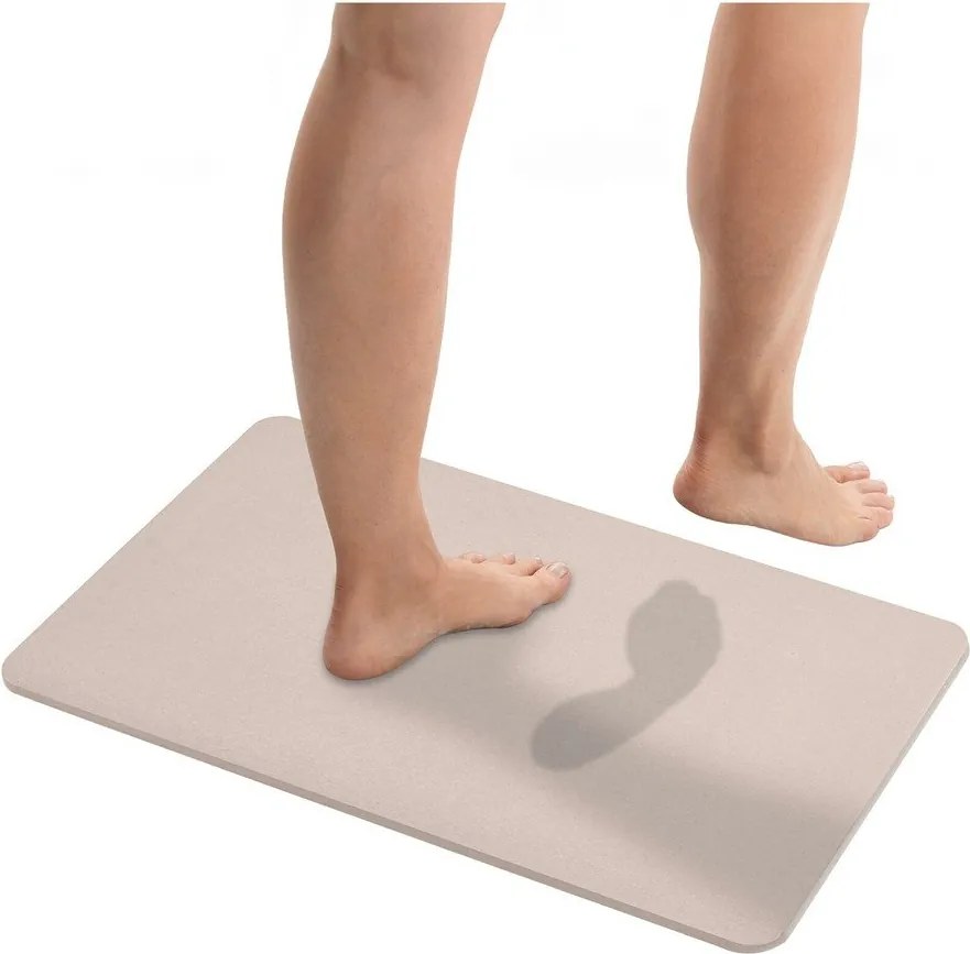 Bézs kovaföld fürdőszobai kilépő 39x60 cm Simi – Wenko