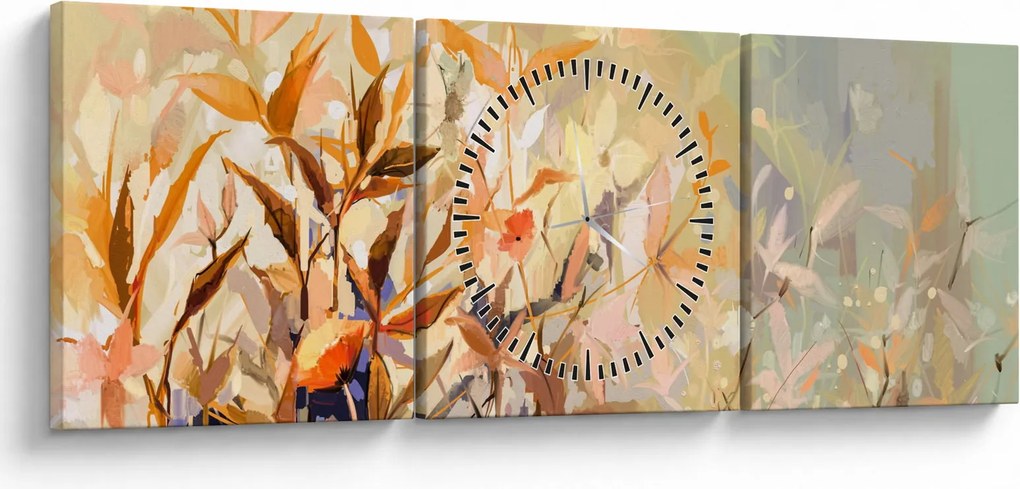 Kép - Festett növények (órával) (90x30 cm)