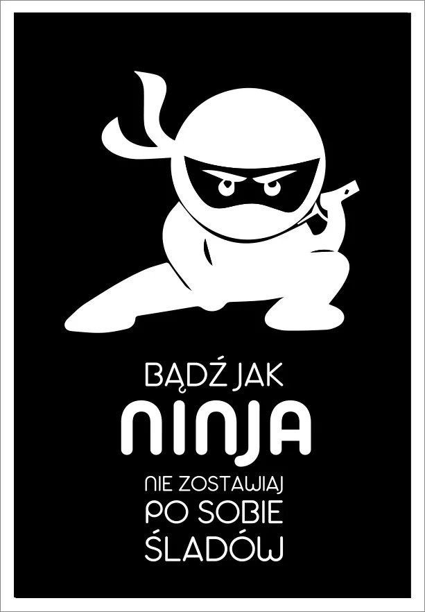 Poszter Keret Nélkül Fürdőszoba Wc Ne Hagyd Nindzsát P2569_40x50