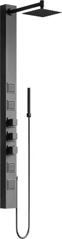 Mexen Orco zuhanypanel, fekete - 7607-03-70