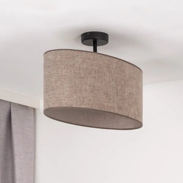 Duolla - Felületre szerelhető csillár OVAL 1xE27/15W/230V barna