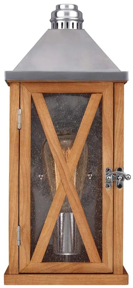 ELSTEAD FE-LUMIERE-S2OAK LUMIERE Klasszikus Kültéri Fali Lámpa Tölgy, Ezüst E27 IP44