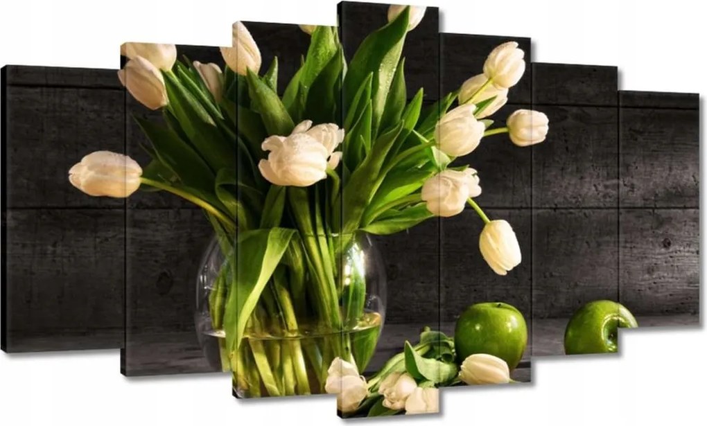 Vászonkép 140x80 Tulipánok vázában