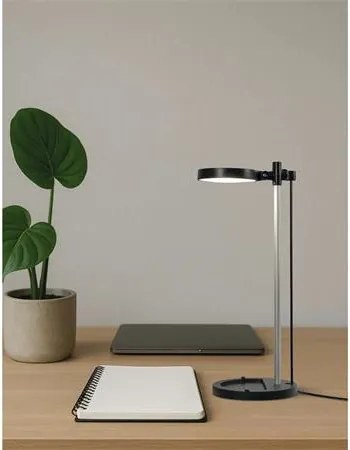 Asztali lámpa, LED, szabályozható, MAUL Kit, fekete-ezüst (VLM82002)