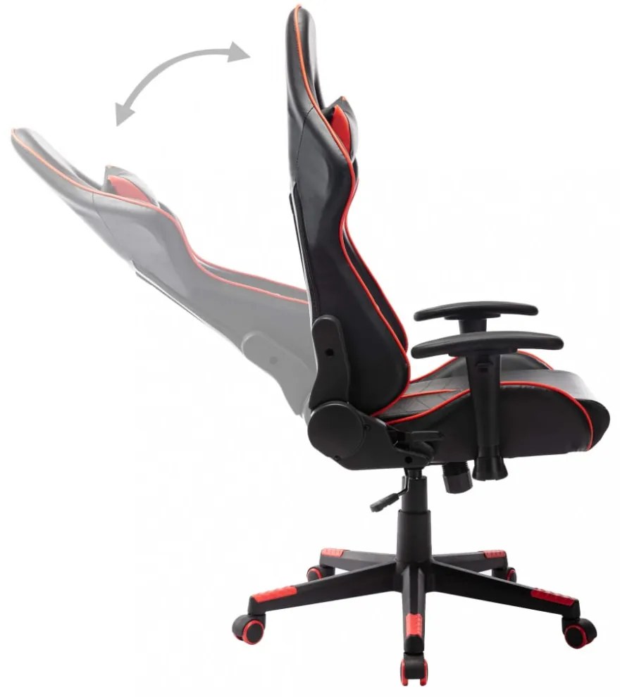 fekete és piros műbőr gamer szék