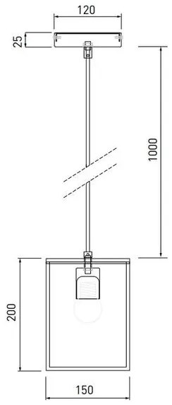 Lámpa Mennyezeti lámpatest DIU, 3598, AC220-240V, 50/60Hz, 1*E27, IP20, 15CMX15XMX20CM, egyes, fekete