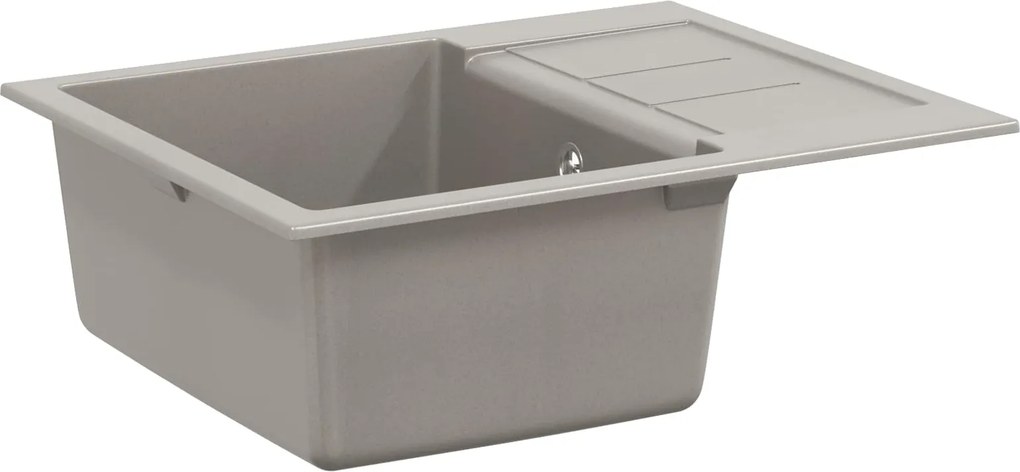 vidaXL Mosogató Szürke 620 x 500 mm 80% Kvarc és 20% Gyanta