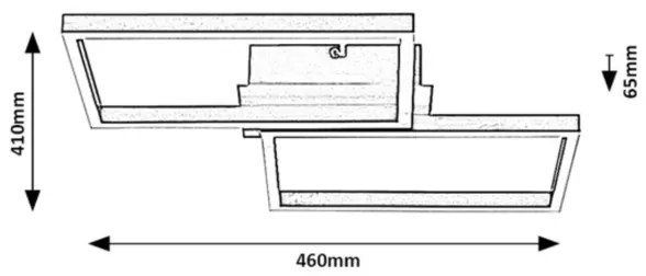 Rabalux 71032 - LED RGB Dimmelhető mennyezeti lámpa LUDANO LED/40W/230V + + távirányító