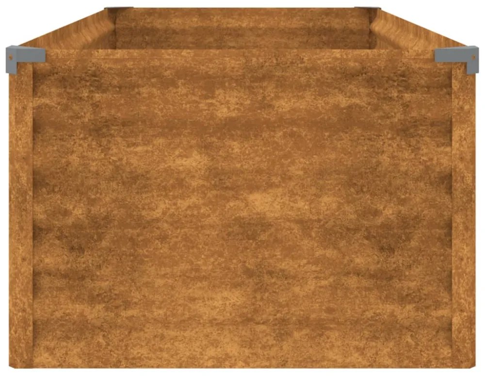 corten acél kerti magaságyás 100 x 50 x 36 cm