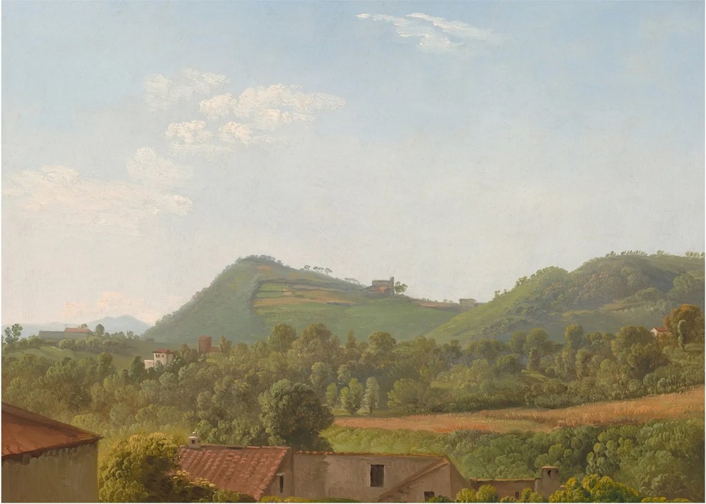 Üveg kép - Simon Denis, View Near Naples, reprodukciók (70x50 cm)