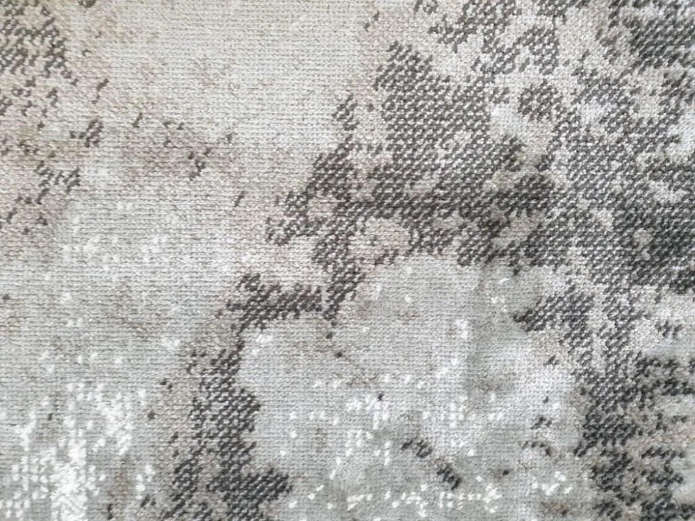 Potes vékony rojtos szőnyeg bézs szürke 160 x 230 cm