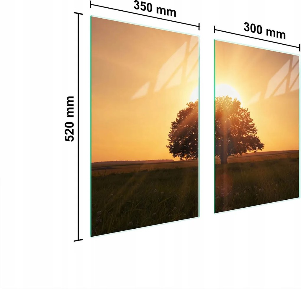 Üveg Konyhai Védőlap 65x52 Fa