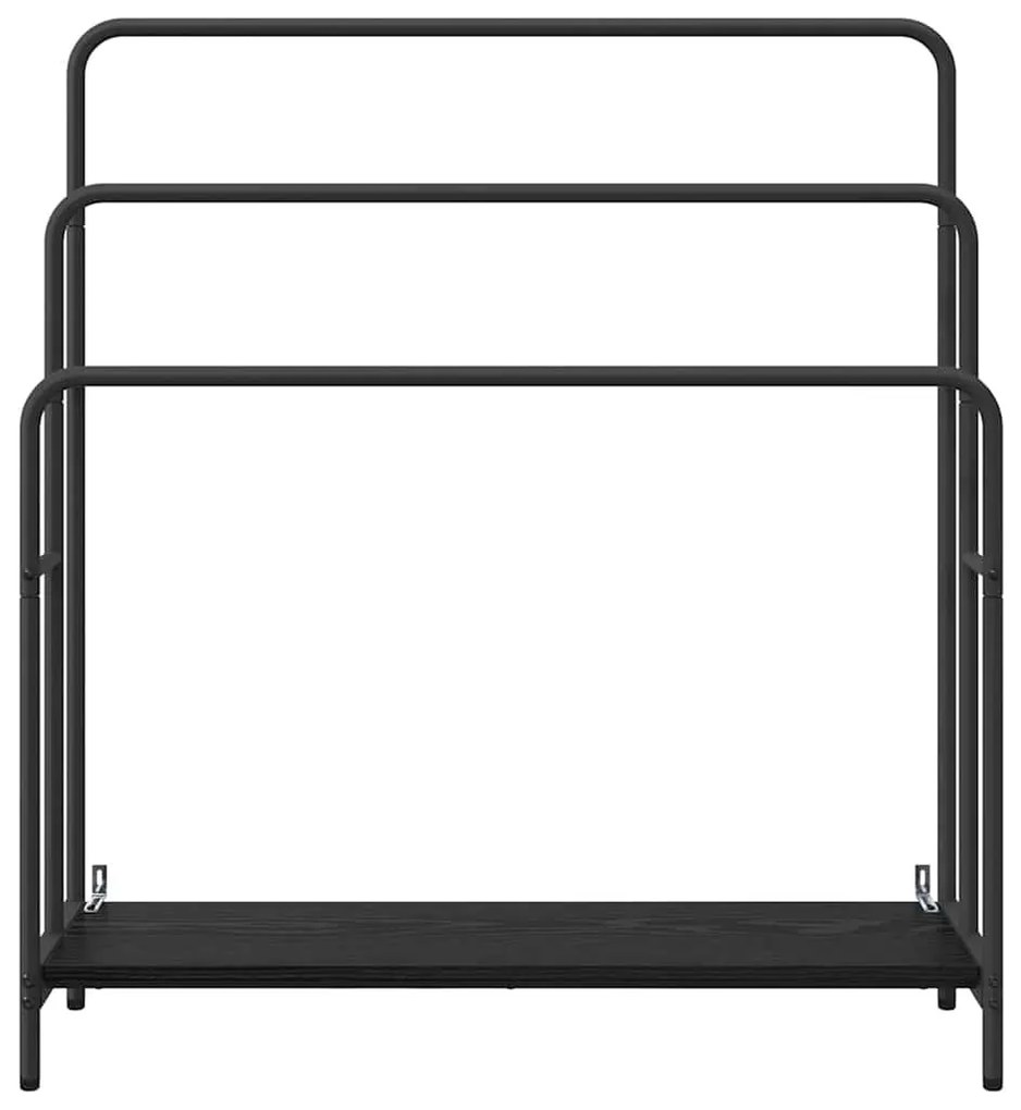 Ruhaszárító polcokkal Musta tammi 90 x 30 x 100.5 cm Faanyag