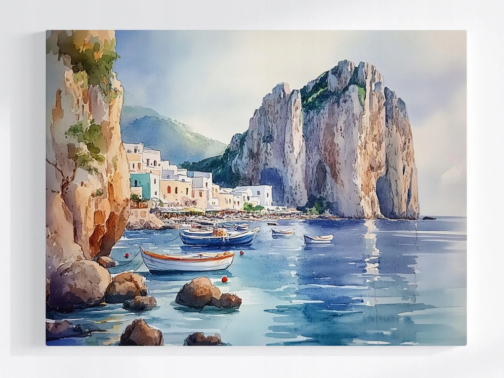 Vászonkép Canvas Olaszország Capri Sziget Tenger Turizmus Nyaralás 80x60