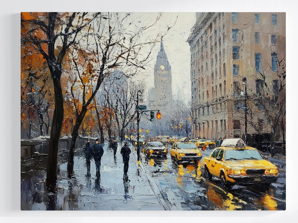 Vászonkép Canvas Város Utca Manhattan New York Taxi 100x75