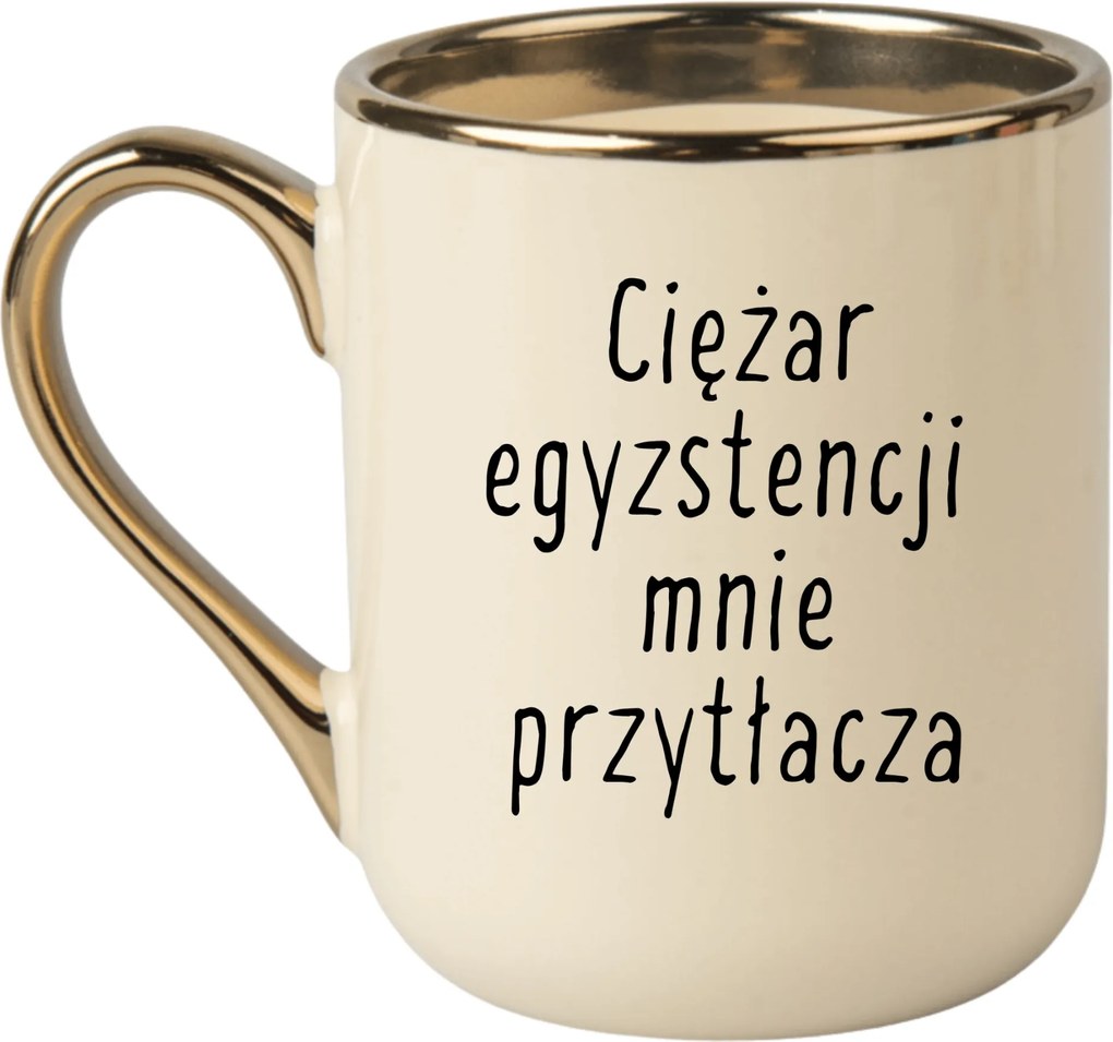 Bögre Elegáns Bézs Arany Rant Vicces Ajándék A Létezés Súlya