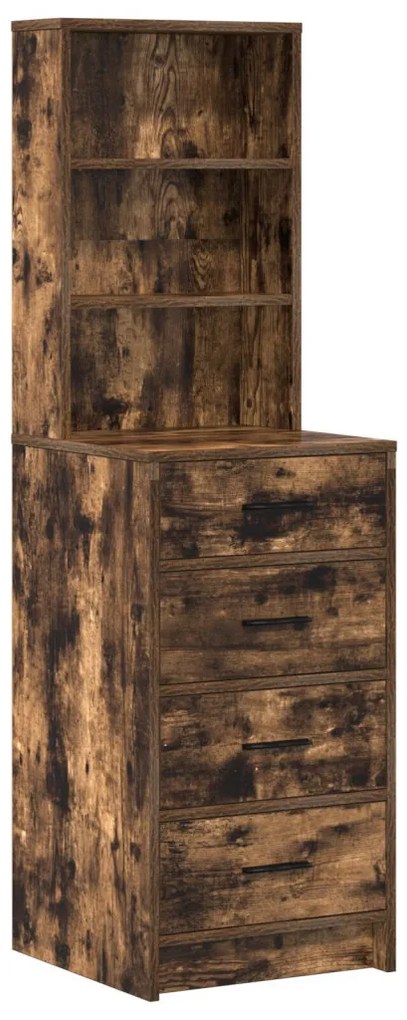 Öltözködőasztal fiókkal 3 pcs Barna 40 x 41 x 135 cm Faanyag