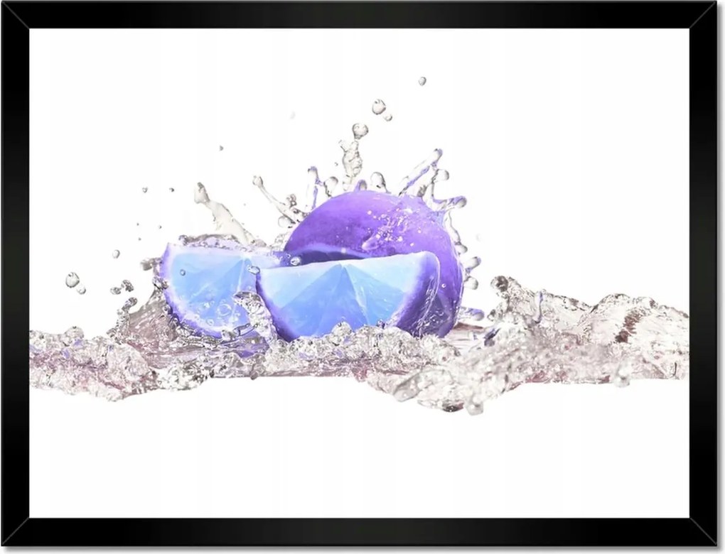 Poszter keretben 40x30 Kék lime