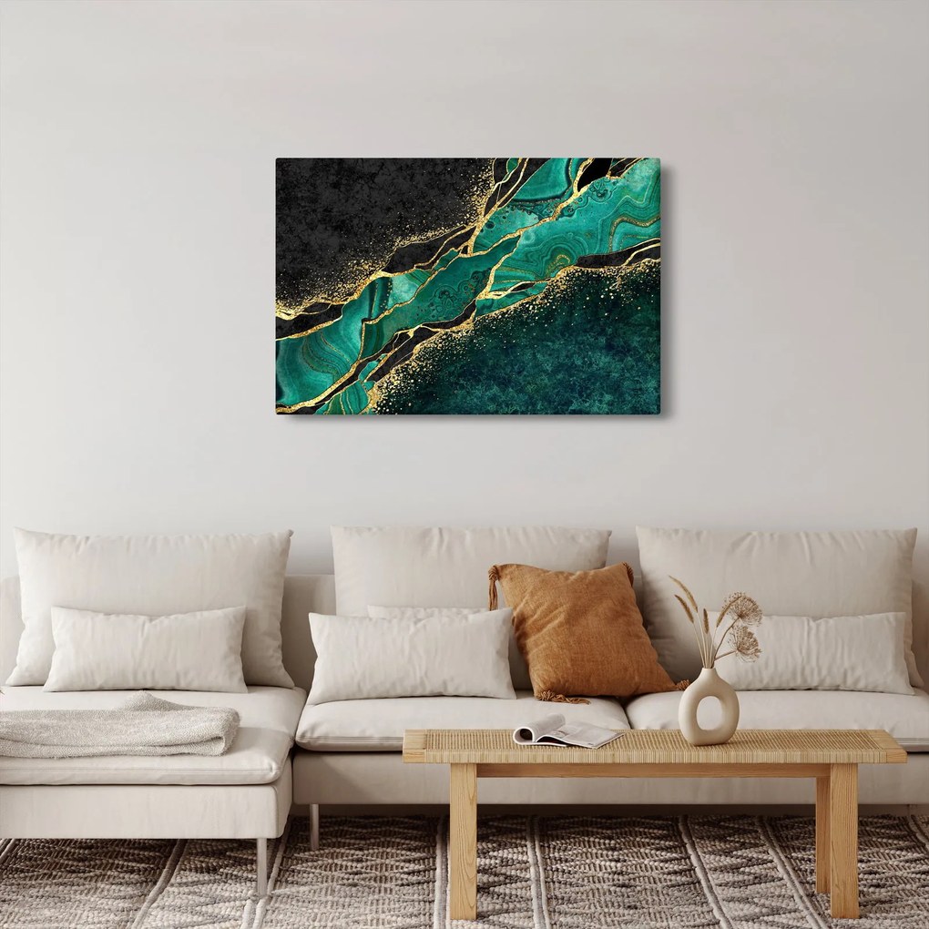 Kép - Kerozin-arany márványozás (90x60 cm)