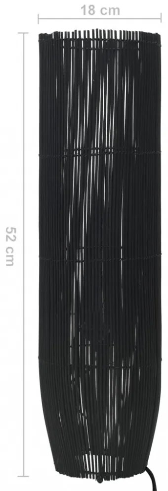vidaXL fekete fűzfa állólámpa 52 cm E27