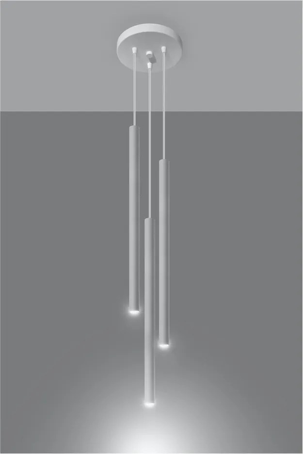 Fehér fém függőlámpa ø 20 cm Fideus – Sollux