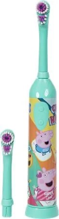 Fogkefe, elektromos, 2 pótfejjel, 3+, Peppa Pig, zöld (KHSZ82)