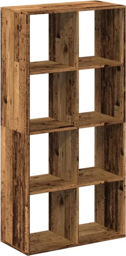 vidaXL antik fa színű fa térelválasztó könyvespolc 69,5x29x137,5 cm