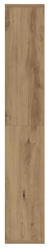 kézműves tölgy színű szerelt fa könyvespolc 60 x 20 x 120 cm