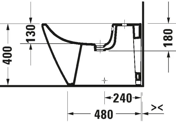 Duravit 2294100000 - D-NEO álló bidé, kerámia, fényes fehér