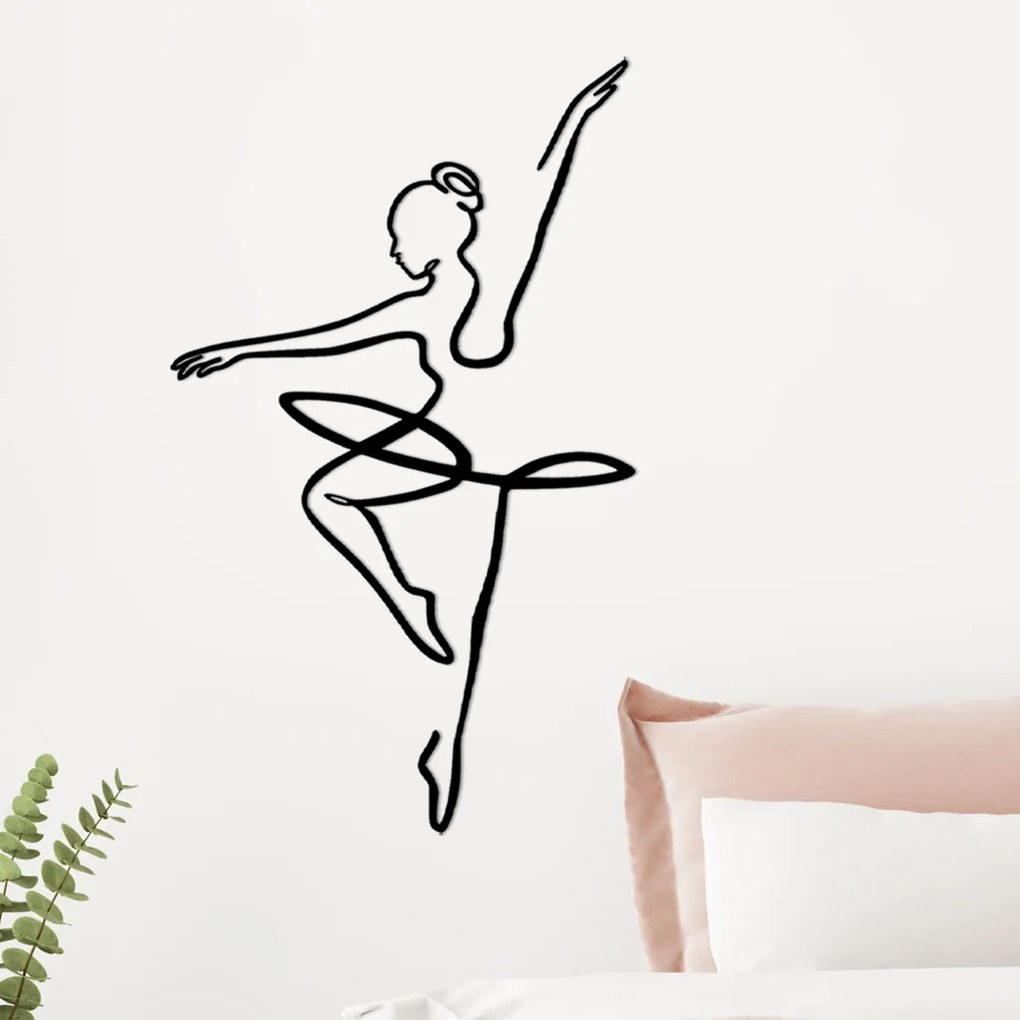 Ballerina fém fali dekoráció, 70×0,15 cm