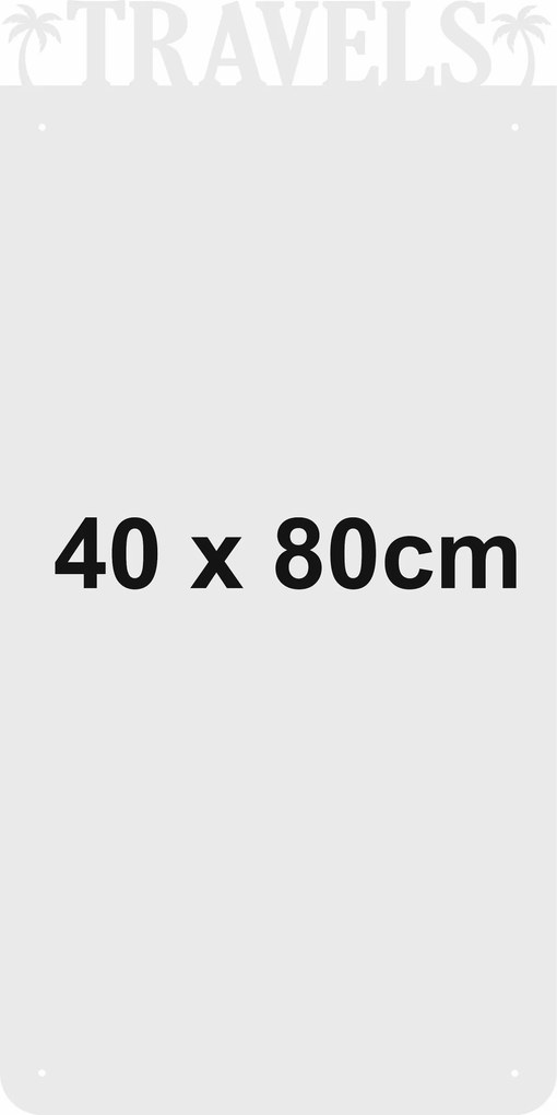 Mágneses tábla nyaraláshoz| 40x80cm| Travels Fehér